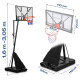 Стійка для баскетболу Neo‑Sport NS‑284 160-305 см, чорна
