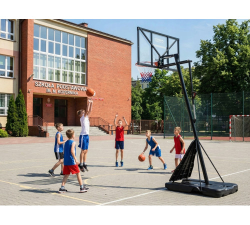 Стійка для баскетболу Neo‑Sport NS‑284 160-305 см, чорна