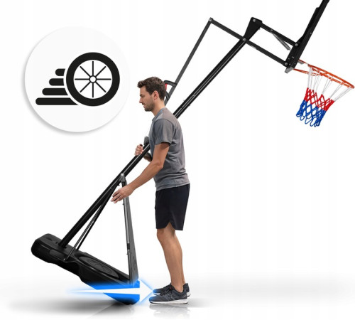 Стійка для баскетболу Neo‑Sport NS‑284 160-305 см, чорна