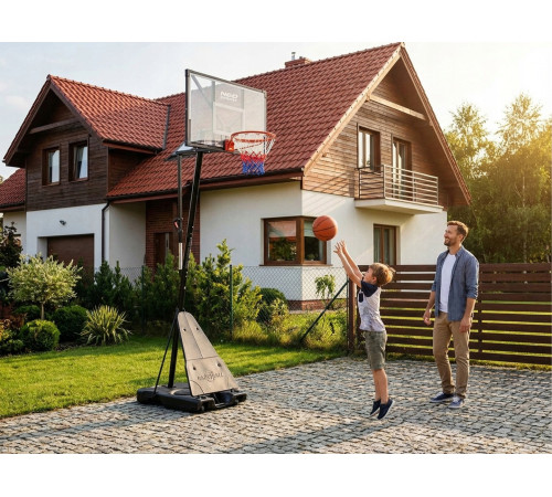 Стійка для баскетболу Neo‑Sport NS‑284 160-305 см, чорна