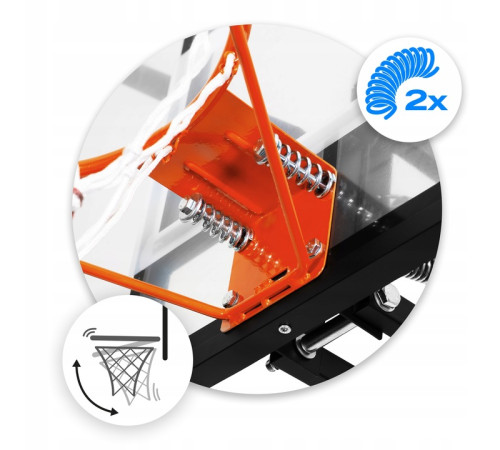 Стійка для баскетболу Neo‑Sport NS‑284 160-305 см, чорна