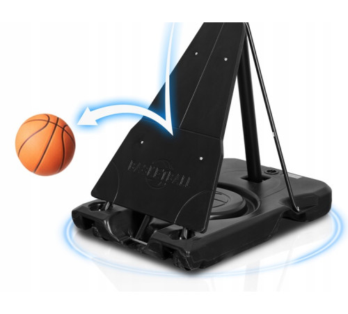 Стійка для баскетболу Neo‑Sport NS‑284 160-305 см, чорна