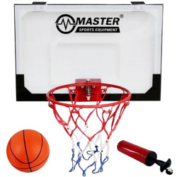 Щит баскетбольний MASTER MASSPSB-36 45 х 30 см, м'яч + насос, чорно-білий