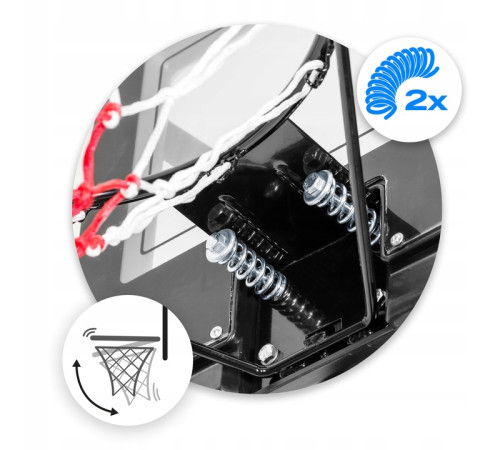 Стійка для баскетболу Neo‑Sport NS‑282 135-300 см, чорна