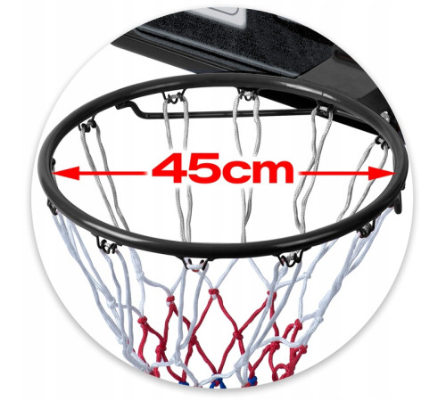 Стійка для баскетболу Neo‑Sport NS‑282 135-300 см, чорна