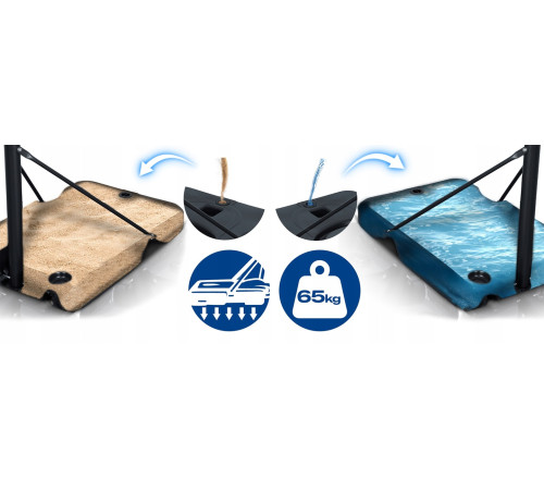 Стійка для баскетболу Neo‑Sport NS‑282 135-300 см, чорна