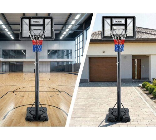 Стійка для баскетболу Neo‑Sport NS‑282 135-300 см, чорна