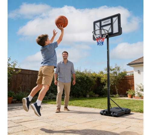 Стійка для баскетболу Neo‑Sport NS‑283 170-305 см, чорна