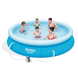 Басейн надувний дитячий Fast Set Bestway 57274 366 x 76 см + насос