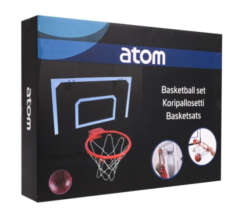 Щит баскетбольний Ramiz LC40303-3 30 x 40 см, м'яч + насос, чорно-сірий