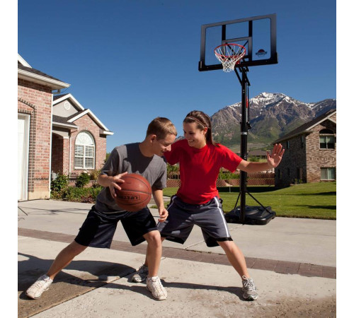 Стійка баскетбольна LIFETIME 52' SAN ANTONIO 71286 304 см, чорно-сіра