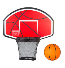 Щит баскетбольний inSPORTline Projammer для батутів 72 х 50 см + м'яч, чорно-червоний