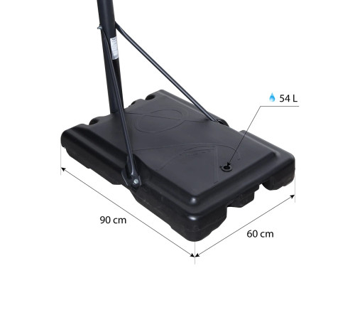 Стійка баскетбольна NILS ZDK319E 305 см, чорно-жовта