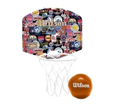 Набір баскетбольний Wilson NBA TEAM RETRO, різнокольоровий