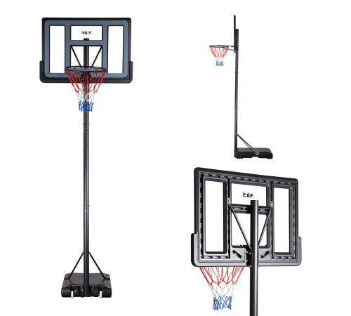 Стійка баскетбольна NILS ZDK321 305 см, чорно-сіра