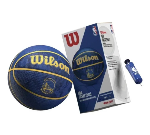 М'яч баскетбольний в подарунковій коробці + насос Wilson NBA TEAM TIEDYE BSKT GS WARRIORS розмір 7