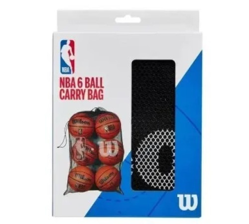 Сітка для м'ячів Wilson W NBA 6 BALL MESH CARRY BAG BK, чорна