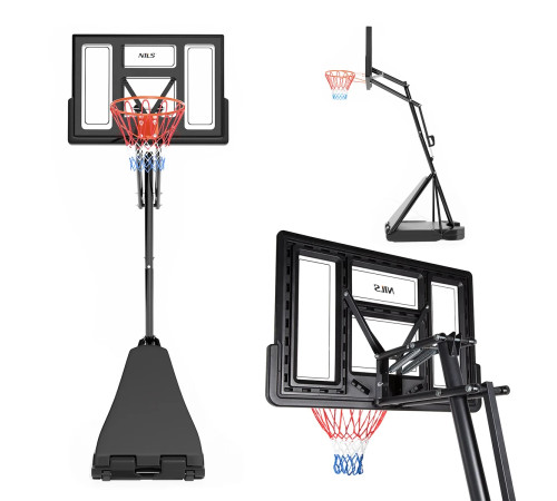 Стійка баскетбольна NILS ZDK520 305 см, чорна