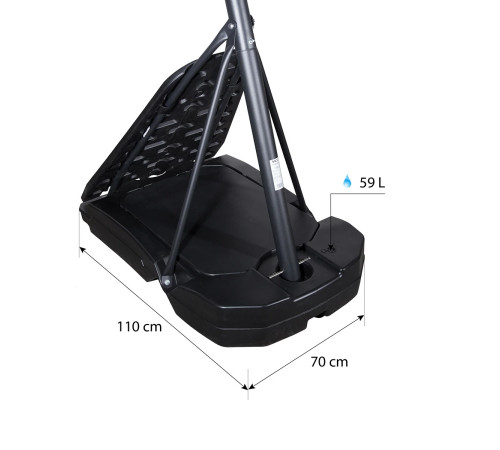 Стійка баскетбольна NILS ZDK520 305 см, чорна