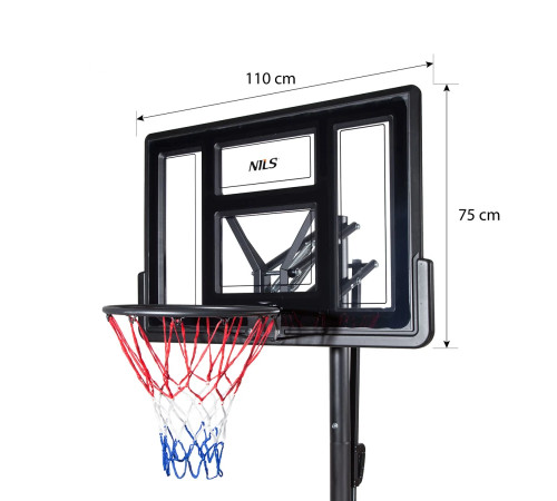 Стійка баскетбольна NILS ZDK020 305 см, чорний