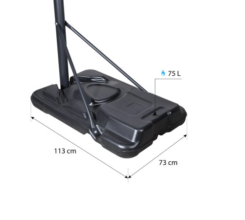 Стійка баскетбольна NILS ZDK020 305 см, чорний