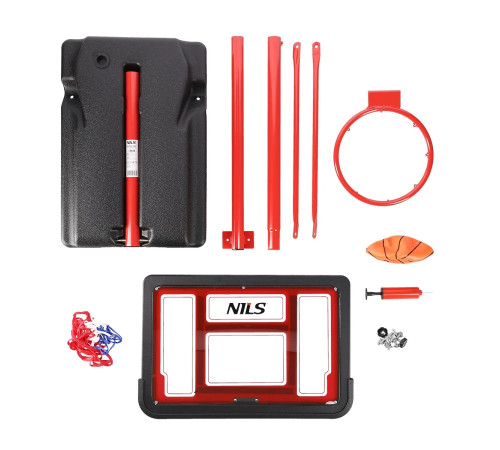 Стійка баскетбольна NILS ZDK881A 157 см, чнрвоно-чорна
