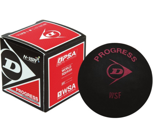 М'ячі для сквошу Dunlop Progress 12 шт, чорні