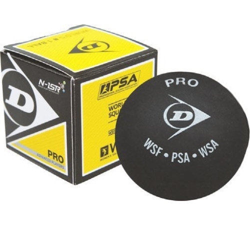 М'ячі для сквошу Dunlop PRO WSF/PSA 3 шт, чорні