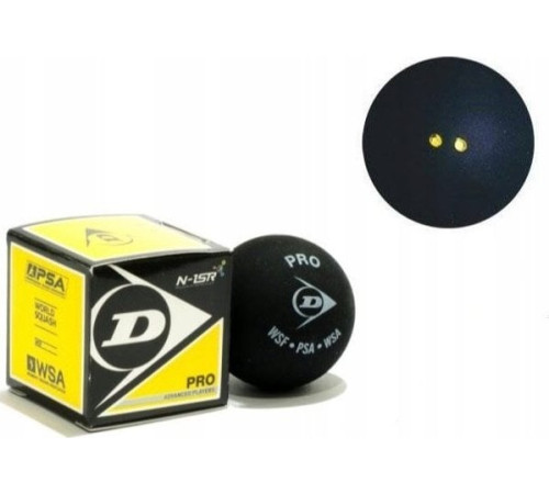 М'ячі для сквошу Dunlop PRO WSF/PSA 3 шт, чорні