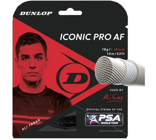 Струни для сквошу Dunlop Iconic PRO, чорні