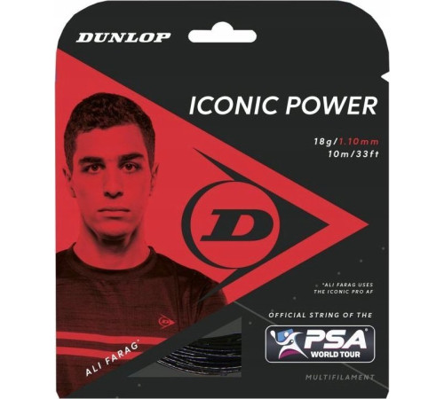 Струни для сквошу Dunlop Iconic Power, чорні