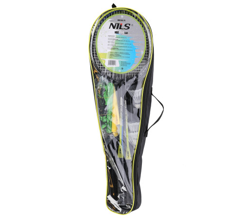 Набір для бадмінтону NILS NRZ01 + 4 ракетки + 3 м'ячі + сітка 195 x 22см + чохол