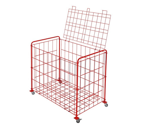 Закритий складаний візок з м'ячем - червоний