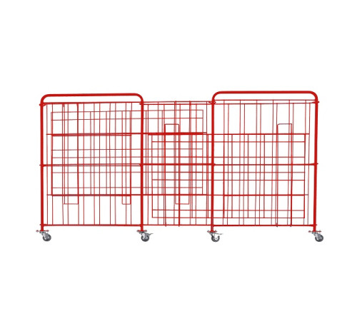 Закритий складаний візок з м'ячем - червоний