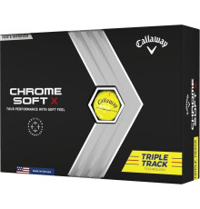 М'ячі для гольфу Callaway Chrome Soft X Triple Track 12 шт, жовті