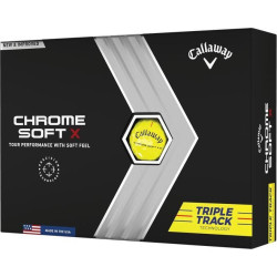 М'ячі для гольфу Callaway Chrome Soft X Triple Track 12 шт, жовті