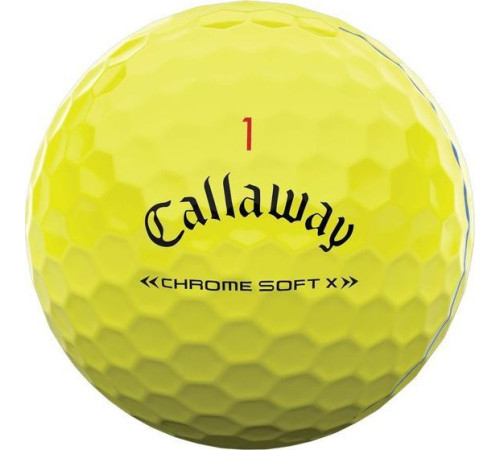 М'ячі для гольфу Callaway Chrome Soft X Triple Track 12 шт, жовті
