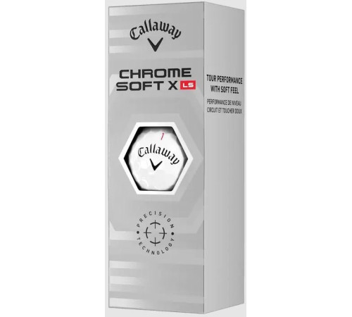 М'ячі для гольфу Callaway Chrome Soft X LS 12 шт, білі