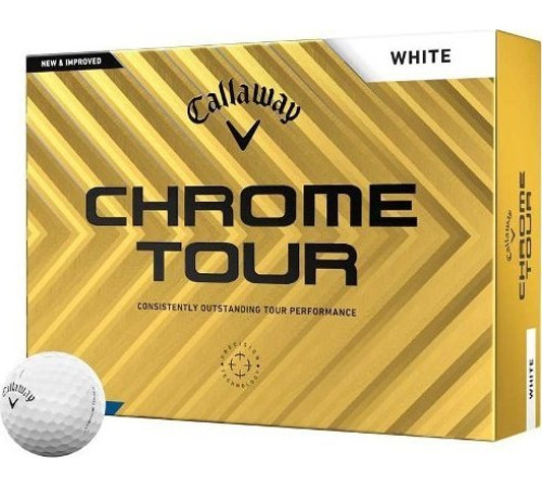 М'ячі для гольфу Callaway Chrome Tour 12 шт, білі