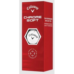 М'ячі для гольфу Callaway Chrome Soft 2022 3 шт, білі