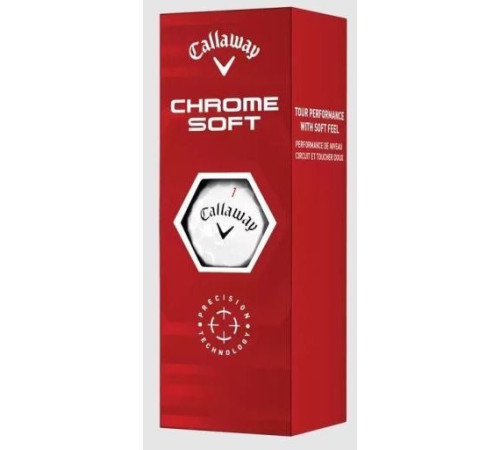 М'ячі для гольфу Callaway Chrome Soft 2022 3 шт, білі