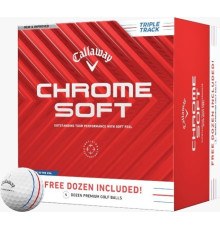 М'ячі для гольфу Callaway Chrome Soft Triple Track 2024 12 шт, білі