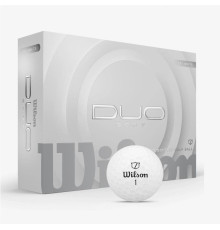 М'ячі для гольфу Wilson Duo Soft 2025 12 шт, білі