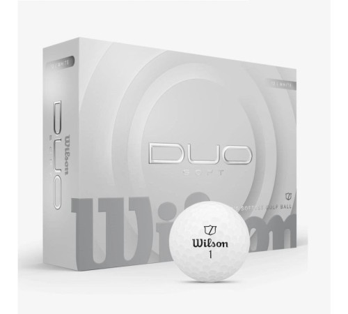 М'ячі для гольфу Wilson Duo Soft 2025 12 шт, білі