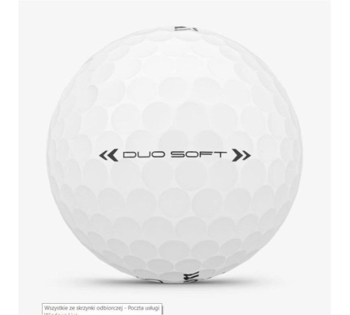 М'ячі для гольфу Wilson Duo Soft 2025 12 шт, білі
