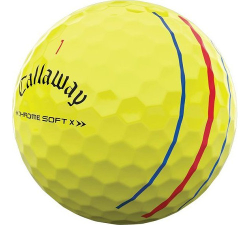 М'ячі для гольфу Callaway Chrome Soft X Triple Track 3 шт, жовті