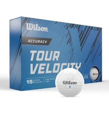 М'ячі для гольфу Wilson Tour Velocity Accuracy 15 шт, білі