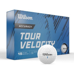 М'ячі для гольфу Wilson Tour Velocity Accuracy 15 шт, білі
