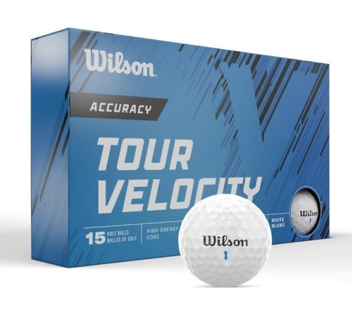 М'ячі для гольфу Wilson Tour Velocity Accuracy 15 шт, білі