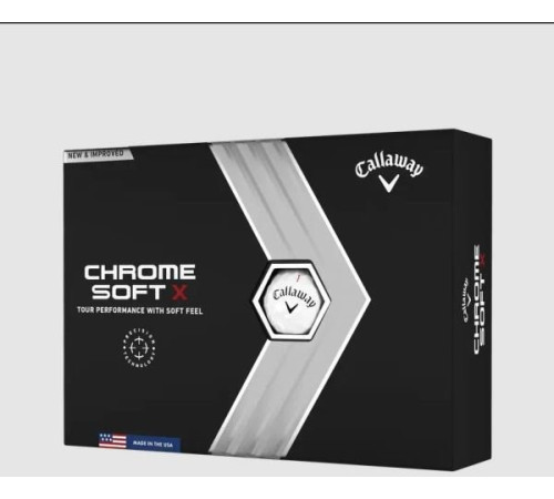 М'ячі для гольфу Callaway Chrome Soft X 12 шт, білі
